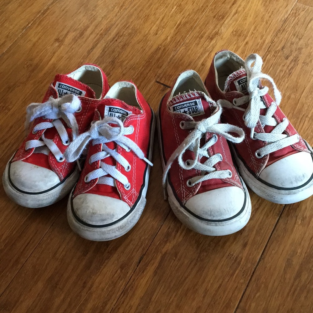 Red Toddler Converse size 8 and 9